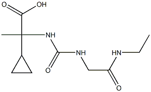 2-cyclopropyl-2-[({[2-(ethylamino)-2-oxoethyl]amino}carbonyl)amino]propanoic acid Struktur