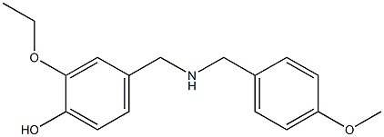 2-ethoxy-4-({[(4-methoxyphenyl)methyl]amino}methyl)phenol 结构式