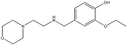 2-ethoxy-4-({[2-(morpholin-4-yl)ethyl]amino}methyl)phenol 化学構造式