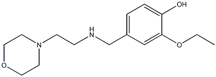 2-ethoxy-4-({[2-(morpholin-4-yl)ethyl]amino}methyl)phenol,,结构式