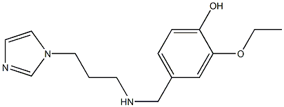 2-ethoxy-4-({[3-(1H-imidazol-1-yl)propyl]amino}methyl)phenol Structure