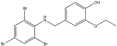 2-ethoxy-4-{[(2,4,6-tribromophenyl)amino]methyl}phenol Structure