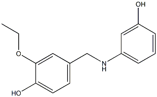 2-ethoxy-4-{[(3-hydroxyphenyl)amino]methyl}phenol Struktur