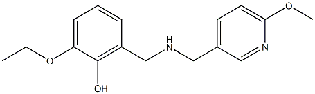 2-ethoxy-6-({[(6-methoxypyridin-3-yl)methyl]amino}methyl)phenol 结构式