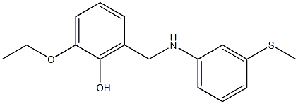 2-ethoxy-6-({[3-(methylsulfanyl)phenyl]amino}methyl)phenol Struktur