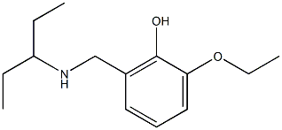 2-ethoxy-6-[(pentan-3-ylamino)methyl]phenol Struktur