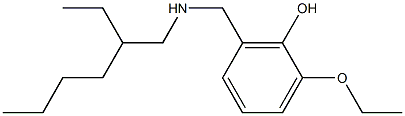2-ethoxy-6-{[(2-ethylhexyl)amino]methyl}phenol Struktur