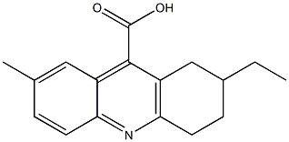 2-ethyl-7-methyl-1,2,3,4-tetrahydroacridine-9-carboxylic acid,,结构式