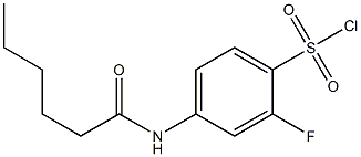 2-fluoro-4-hexanamidobenzene-1-sulfonyl chloride Structure