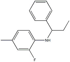 2-fluoro-4-methyl-N-(1-phenylpropyl)aniline Structure