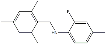 2-fluoro-4-methyl-N-[(2,4,6-trimethylphenyl)methyl]aniline 化学構造式