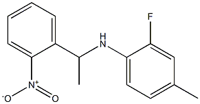 2-fluoro-4-methyl-N-[1-(2-nitrophenyl)ethyl]aniline Structure