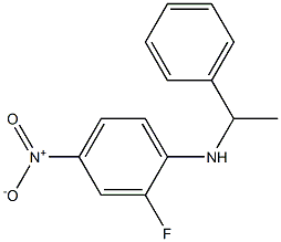 2-fluoro-4-nitro-N-(1-phenylethyl)aniline Struktur