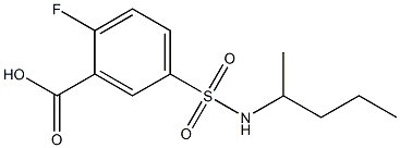 2-fluoro-5-(pentan-2-ylsulfamoyl)benzoic acid 结构式