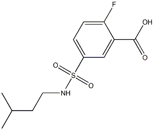 2-fluoro-5-[(3-methylbutyl)sulfamoyl]benzoic acid Struktur