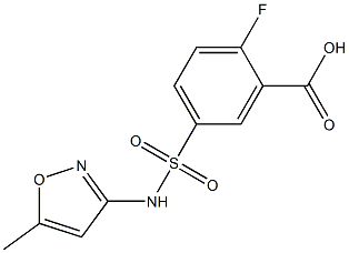 2-fluoro-5-[(5-methyl-1,2-oxazol-3-yl)sulfamoyl]benzoic acid