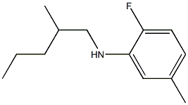 2-fluoro-5-methyl-N-(2-methylpentyl)aniline 化学構造式