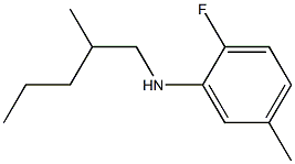 2-fluoro-5-methyl-N-(2-methylpentyl)aniline,,结构式