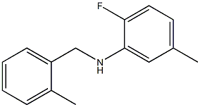 2-fluoro-5-methyl-N-[(2-methylphenyl)methyl]aniline Structure