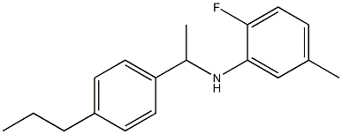 2-fluoro-5-methyl-N-[1-(4-propylphenyl)ethyl]aniline Structure