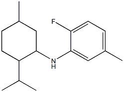 2-fluoro-5-methyl-N-[5-methyl-2-(propan-2-yl)cyclohexyl]aniline Structure