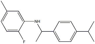 2-fluoro-5-methyl-N-{1-[4-(propan-2-yl)phenyl]ethyl}aniline 结构式