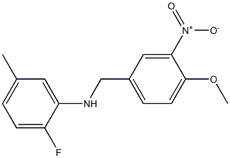 2-fluoro-N-[(4-methoxy-3-nitrophenyl)methyl]-5-methylaniline