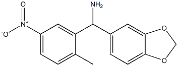 2H-1,3-benzodioxol-5-yl(2-methyl-5-nitrophenyl)methanamine 结构式