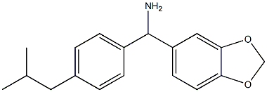 2H-1,3-benzodioxol-5-yl[4-(2-methylpropyl)phenyl]methanamine,,结构式