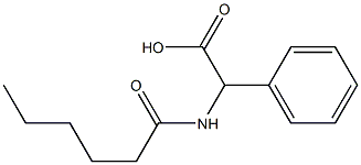 2-hexanamido-2-phenylacetic acid Struktur