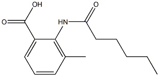 2-hexanamido-3-methylbenzoic acid Struktur