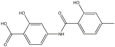 2-hydroxy-4-[(2-hydroxy-4-methylbenzene)amido]benzoic acid 结构式