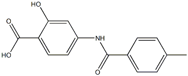 2-hydroxy-4-[(4-methylbenzoyl)amino]benzoic acid 结构式