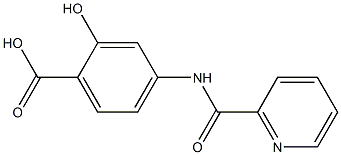 2-hydroxy-4-[(pyridin-2-ylcarbonyl)amino]benzoic acid