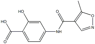 2-hydroxy-4-{[(5-methylisoxazol-4-yl)carbonyl]amino}benzoic acid 化学構造式