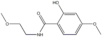 2-hydroxy-4-methoxy-N-(2-methoxyethyl)benzamide 化学構造式