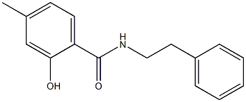 2-hydroxy-4-methyl-N-(2-phenylethyl)benzamide,,结构式