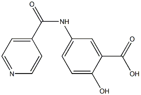 2-hydroxy-5-(isonicotinoylamino)benzoic acid Structure