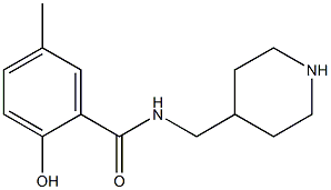 2-hydroxy-5-methyl-N-(piperidin-4-ylmethyl)benzamide Struktur