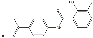 2-hydroxy-N-{4-[1-(hydroxyimino)ethyl]phenyl}-3-methylbenzamide,,结构式