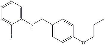2-iodo-N-[(4-propoxyphenyl)methyl]aniline Struktur