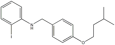 2-iodo-N-{[4-(3-methylbutoxy)phenyl]methyl}aniline Structure