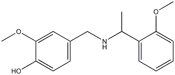 2-methoxy-4-({[1-(2-methoxyphenyl)ethyl]amino}methyl)phenol Struktur