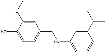2-methoxy-4-({[3-(propan-2-yl)phenyl]amino}methyl)phenol,,结构式