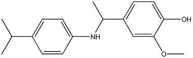 2-methoxy-4-(1-{[4-(propan-2-yl)phenyl]amino}ethyl)phenol Struktur