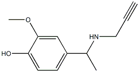 2-methoxy-4-[1-(prop-2-yn-1-ylamino)ethyl]phenol,,结构式