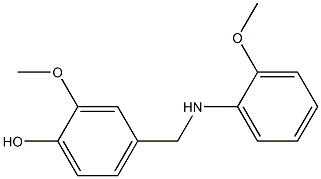 2-methoxy-4-{[(2-methoxyphenyl)amino]methyl}phenol 化学構造式