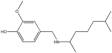 2-methoxy-4-{[(6-methylheptan-2-yl)amino]methyl}phenol 结构式