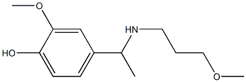 2-methoxy-4-{1-[(3-methoxypropyl)amino]ethyl}phenol Structure