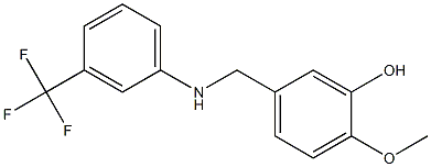 2-methoxy-5-({[3-(trifluoromethyl)phenyl]amino}methyl)phenol Structure